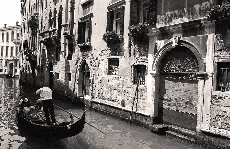 Gondolier in Canal