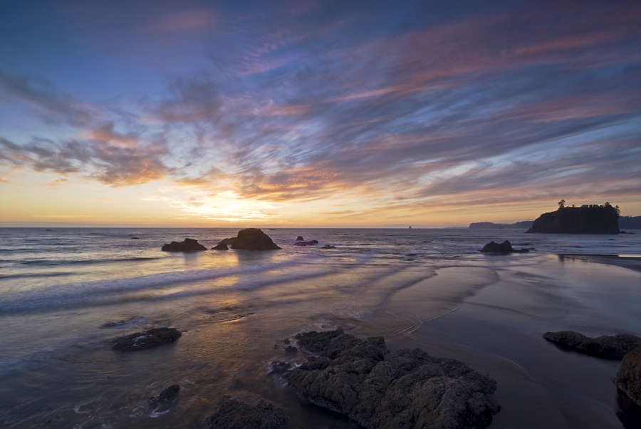 Sunset at Ruby Beach