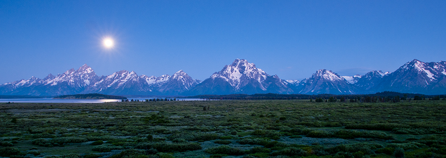 Moonrise of the Tetons